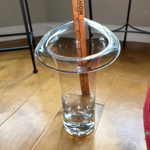 Krosno hand made clear art glass jack in the pulpit vase - Picture 8 of 11